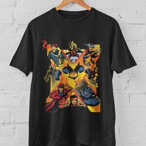 Retro Superhero Team X-Men Graphic T-Shirt Comic Style Action Art Unisex Tee 165
